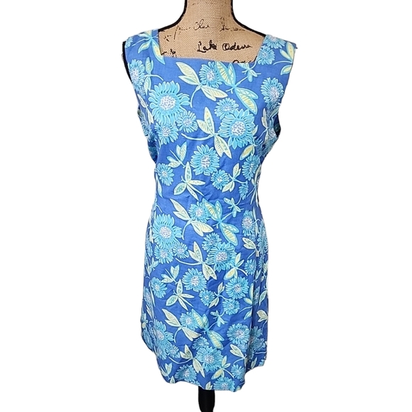 Lilly Pulitzer Plus size Vintage Linen Dragonfly Shift Dress. Size 16 - Picture 1 of 9